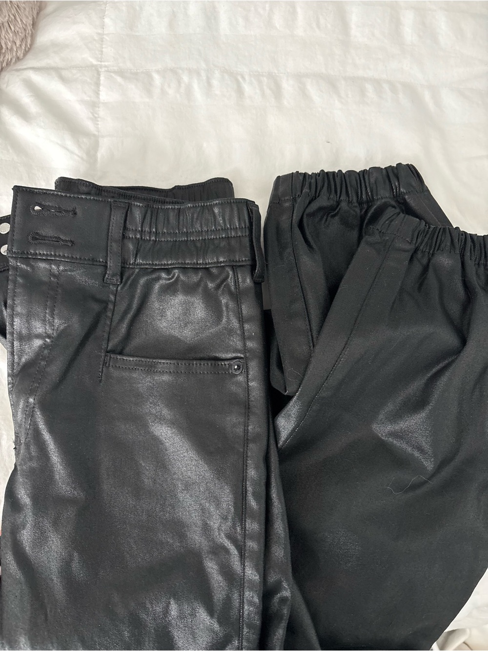 Express Black Faux Leather Jogger Pants NEW
